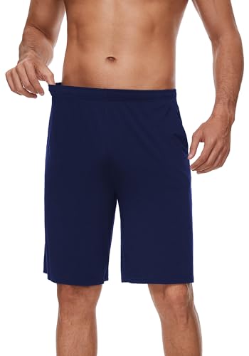 WiWi Viscose from Bamboo Pajama Short for Men Soft Knit Sleep Bottoms Summer Lounge Short Pants Cool Loungewear S-XXL