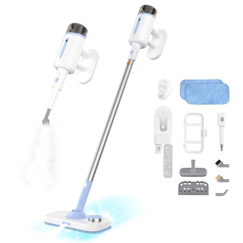 Munoje 7 in 1 Steam Mop for Floor Cleaning, Multipurpose Floor Steamer with Detachable Handheld Steam Cleaner Perfect for Hardwood Floors, Clothes, Windows, Tiles, Furniture, Carpet, Whole Home Use