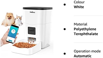 Balimo Leon Automatic Feeder Dispenser | with 2.4G Wifi & Bluetooth Smart Pet Feeder for Cats and Dogs | 3L Pet Dry Food Dispensers with Anti-Clog Design | 1-10 Meals per Day-Timer Programmable