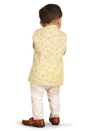 Image of POLKA TOTS Pure Cotton New Born Dress | Ultra-Soft, Breathable & Lightweight Sleeveless Jhabla Pant Set for Baby Boys & Girls | Baby Summer Clothes | Traditional Jabla & Pyjama Set for Newborns