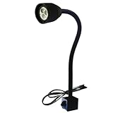 Cette lampe de travail LED/halogène de 400 mm offre plusieurs options de puissance (3 W, 5 W et 9 W) for répondre à divers besoins, ainsi un éclairage suffisant for votre établi, votre tour ou votre perceuse.