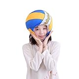 HIPIHOM Plush Sports Headgear Hat Halloween Hat Funny Novelty Toy Photo Props Warm Cosplay Costume Head Accessories for Party (Volleyball)