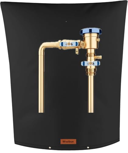 Wsobue Isolierte Rückflussverhinderer-Abdeckung, Sprinkler und Brunnen-Kopfabdeckung, Schwarz, 61 cm B x 91,4 cm H, 5 F