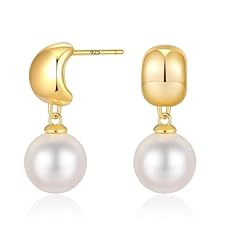 B-Gold Pearl Earrings