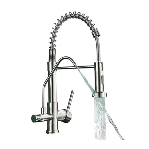 Filtre à eau pure de cuisine à double poignée Chrome A