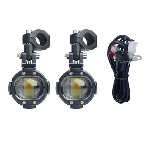 Scheinwerfer Motorrad Für Benelli Für TRK502 X Für TRK 502X 2021 Motorrad-Scheinwerfer LED-Nebelscheinwerfer Zweifarbige LED-Motorradscheinwerfer(Light and wire)