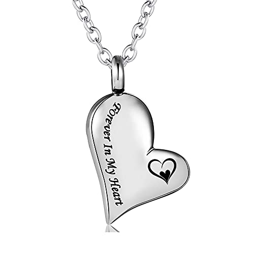 WWQDFRT AZ 1pc ma Cher Amie Animal de Compagnie Chien Chien for Toujours dans Mon Coeur crémation frêne urne urne Pendentif Collier T217 (Main Stone Color : 1Pendant Only, Metal Color : Double Heart)
