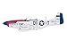 Airfix North American P51-D Mustang Plastic Model Kit, 96 months to 1188 months, Small, Clear, 147 pieces