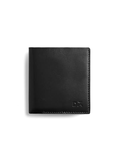 Image of DailyObjects Black Even Bi-Fold Wallet | Men | Premium Design | Full-Grain Leather | Gents Wallet Branded | Handcrafted | Guys | Card Holder | Dedicated Sleeve | Flap Pocket