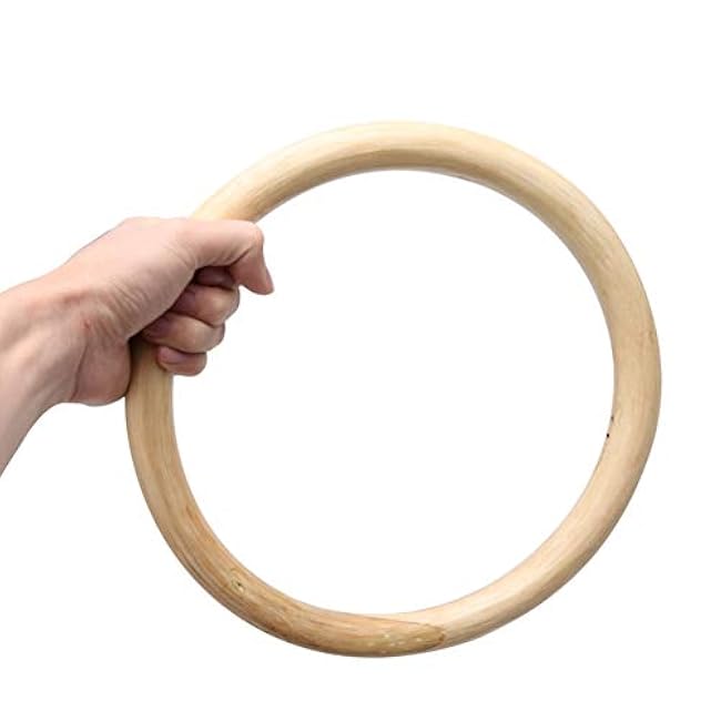 OAREA Kung Fu Ring for Hand Wrist Strength Training Traditional Martial Arts Wooden Dummy Wing Chun Rattan Ring