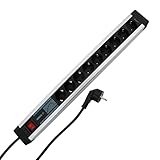 Optische Funktionsanzeige. Mit Netzfilter. Ideal für Bildschirme, Monitore, Fernsehgeräte. Der Netzfilter schützt nicht nur vor hochfrequenten Netzstörungen, sondern auch vor Bildstörungen