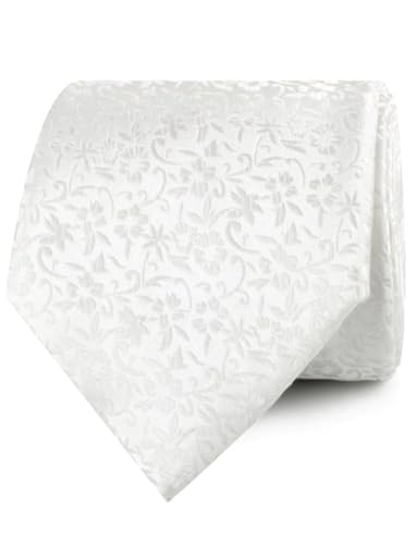 Image of OTAA Floral Necktie Casual Ties for Men - Perfect Neck Tie for Groomsmen Wedding Ties or Formal Occasions