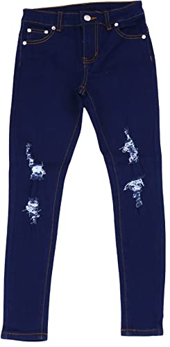 Image of ToBeInStyle Girl's Denim Easy Styling Classic Timeless Everyday Jeans Zip-Up Closure