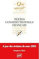 Textes constitutionnels français 2130552005 Book Cover