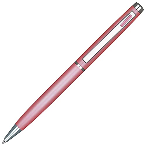 Image of Lanier 4G Ballpoint Pen - Shiny Chrome Ring & Parts with Medium Tip 0.7mm Cross Style Refill (with Accents - White or Black or Purple or Pink)