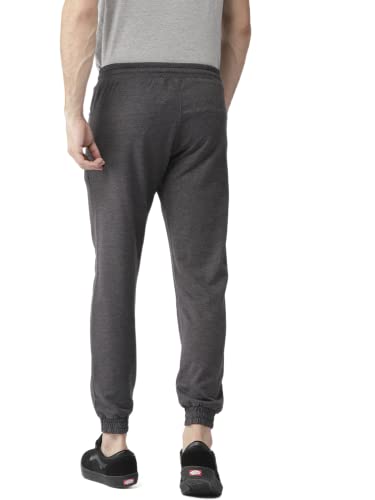 Image of Hubberholme Men's Cotton Blend Slim Fit All Season Wear Track Pants (Slant 3 Stripes Design)