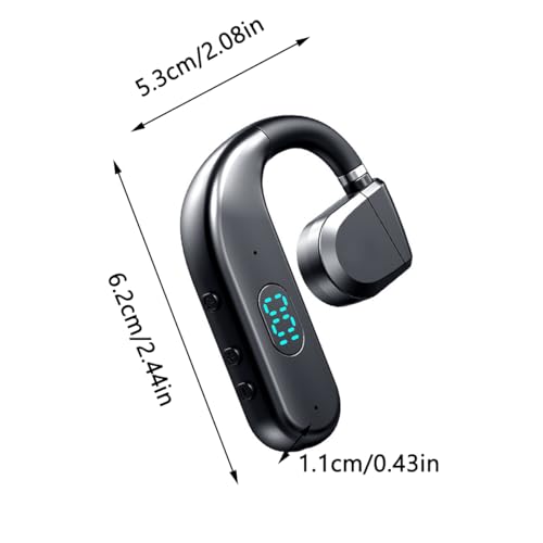 骨伝導 イヤホン Bluetooth 片耳ヘッドホン 音声拡聴イヤホン 音量調節 耳掛け 両耳 充電式 360度集音 オープンイヤー 電話/テレビ/音楽対応 商品画像9
