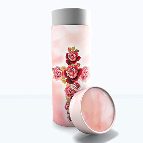Image of Holy Roses Scattering Tubes for Human Ashes TSA Approved Scattering Urn and Eco-Friendly Biodegradable Urns for Human Ashes & Biodegradable Urn for Burial at Sea