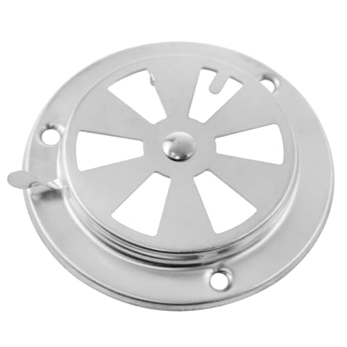 Lovelysp Stainless Steel Grill Vent BBQ Smoker Air Vent Adjustable Airflow Stainless Steel Grill Damper Furnace Ventilation Baffle for Regulating Airflow 1PCS