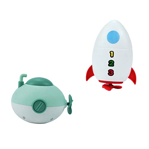 Vaguelly 2 Piezas Juguetes De Agua Artículos De Baño para Juguete De Baño Ducha Juguete Juguetes De Ducha De Cuerda Juguete De Cuerda Suministros para Shower El Plastico