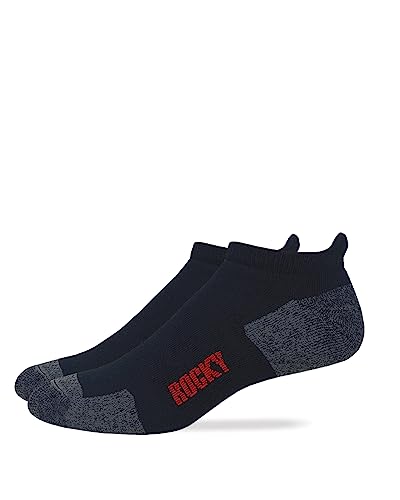 Rocky Mens Ultra Dri Low Cut Heel Tab Socks 2 Pair Pack (as1, alpha, l, regular, regular, Black)