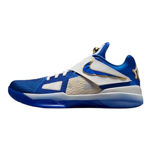 Nike Scarpe da basket Zoom KD 4 Uomo, Hyper Royal/Summit White/Metallico Oro, 40.5 EU