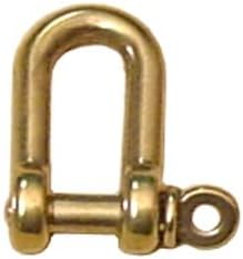 Brass D Shackle 6mm 1/4" Victory Elite FS0080C Made in Italy