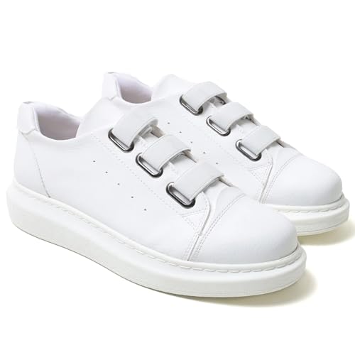 Solaress 253 Herren Sneaker Casual Fashion Schuhe, EU 42, Weiß