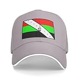 Flag of Egbe OMO Yoruba Sandwich Hat Adjustable Baseball Cap Dad Hat Gray