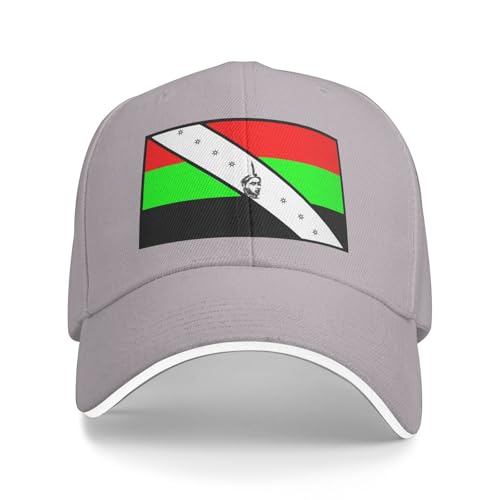 Flag of Egbe OMO Yoruba Sandwich Hat Adjustable Baseball Cap Dad Hat Gray