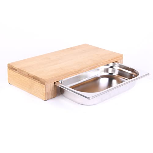 Cook Concept - Kd3274 - Planche À Découper avec Tiroir Intégré Cuisine Ustensile Bac Récupération Multifonctionnelle