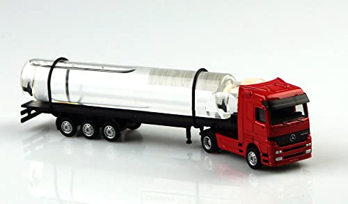 ZIA Collection Geschenkset Miniatur Truck, rot, aus Metall mit handgefertigtem Glastank, leer, befüllbar, in Geschenk-Blisterverpackung. Kein Kinderspielzeug! Cover