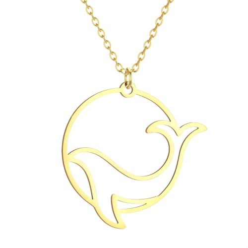 Collier baleine pour femme bijou hypoallergénique thème marin