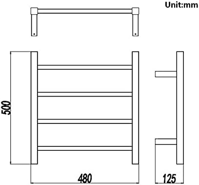 Towel Warmer/Towel Warmer Radiator Wall Mounted me Electric Heated Towel Rack with 6 Round Bar,Heated Towel Rack Stainless Steel Heated Towel Rail for Bathroom