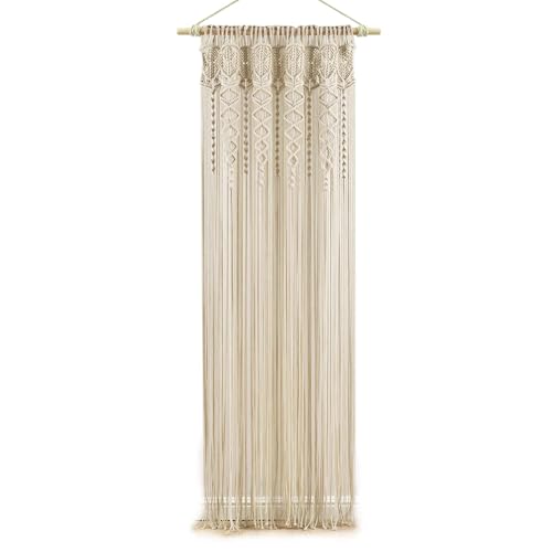 Rideau macramé bohème en coton, la solution pour diviser un studio sans travaux - 8