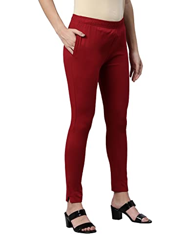 Image of TWIN BIRDS Regular Fit Cotton Blended Fabric Sleek Ethnic Knitted Kurti Pant with Functional Pocket for Women