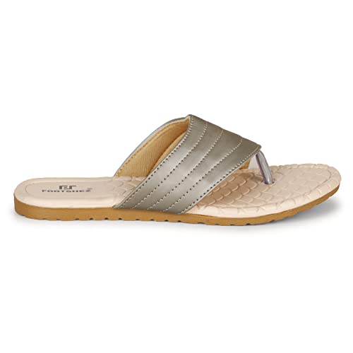 Image of Footshez Women's Synthetic Leather Slip On Comfortable Regular Fashion Slippers