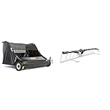 Bundle of Agri-Fab 45-0546, 52-Inch Tow-Behind Lawn Sweeper, 26 cu. ft Hopper Bag Capacity, Adjustable Brush Height and Dump from Seat Handle + Agri-Fab 42-Inch Universal Front Mount Lawn Dethatcher