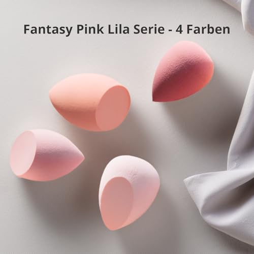 Juego de 4 Esponja Maquillaje Profesional, Beauty Blender Multifunción para Base Líquida, Corrector, BB Cream, Seco y Húmedo, Suave y Sin Latex, Esponjas Maquillaje Cara Ideal para Difuminar y Mezclar - imagen 7