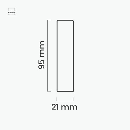 KGM 4x Eckturm Vorteilspack – Weiß lackierte Innen-, Außenecke oder Verbinder zwischen den Sockelleisten – Auch als Endkappe, Abschluss & Endstück geeignet – Maße: 21 x 21 x 95 mm – 4 Stück