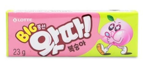 Chicle Lotte Watta Sabor Durazno, Pack de 16 unidades, 23g miniatura 2