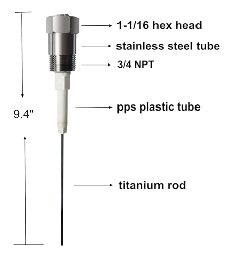 Tige d'anode alimentée anti-odeur pour chauffe-eau 144-220L en titane - 4