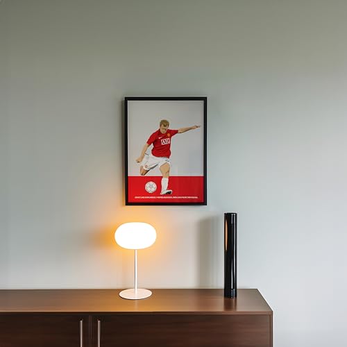 Image of QUOTE - UNQUOTE ART, Paul Scholes Poster, Manchester United Merchandise, 13x17 inches, Black Frame