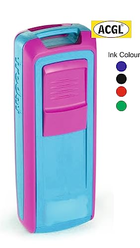 Image of Super Customized Self Ink Pri Ink Pocket (Rubber Stamp) with Your Matter (ACGL Pink- Sky Blue)