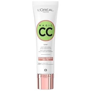 L’Oréal Paris Anti-Rötungen Creme, Für bis zu 24h Feuchtigkeit und einen optimierten Hautton, Magic CC Teint Optimierer Anti Rötungen, 1 x 30 ml