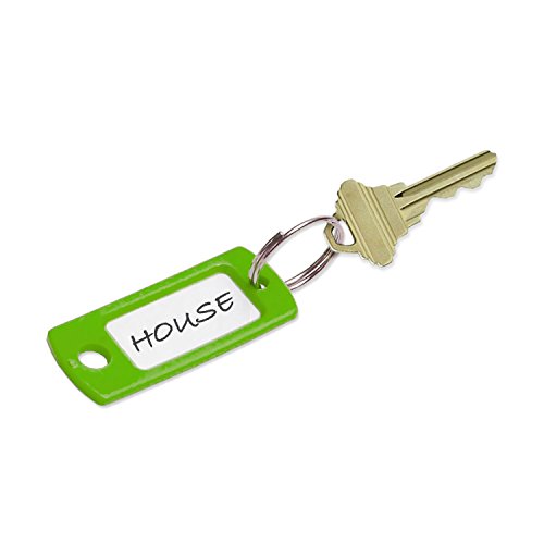 Lucky Line Flexible Colored Plastic Key Tag With 3/4" Split Ring In Assorted Colors, 20 Key Tags (1690020) #TOP1