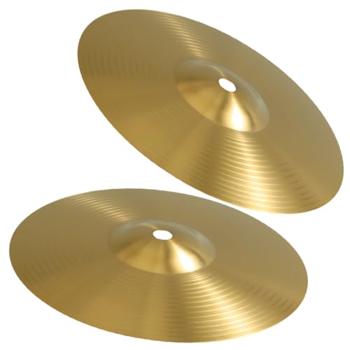 VANZACK 2pcs Jazz Drum Cymbals Metal Brass Crash Cymbal Set for Drum Set Practice