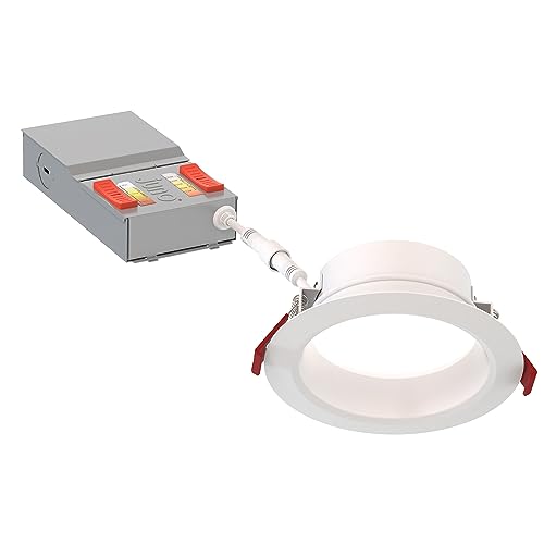Image of Juno 4 inch Canless Wafer LED Light, 5-in-1 CCT, Deep Regressed Smooth Trim