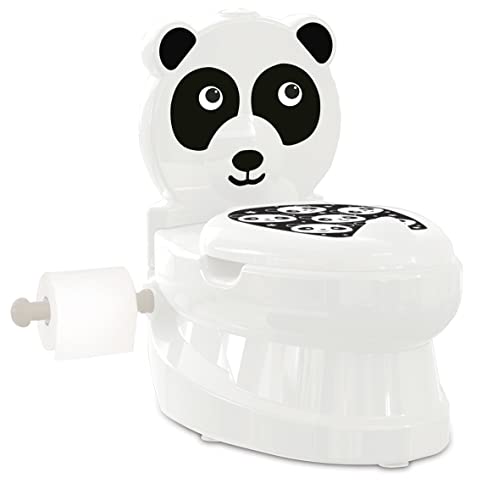 JAMARA 460958 Ma Petite Toilette Panda avec Son évier et Porte-Papier Toilette, Facile à Nettoyer, Bords arrondis, ventouses pour Une Bonne Prise en Main, Blanc
