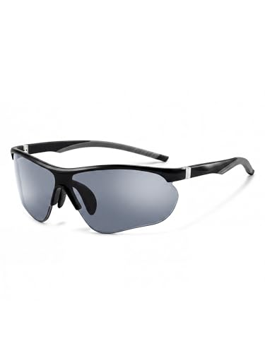 Nanrton Sports Sunglasses for Men Women Lightweight Running Sunglasses with UV400 Protection Non Polarized Wrap Around Cycling Glasses for Golf Baseball Outdoor Sports